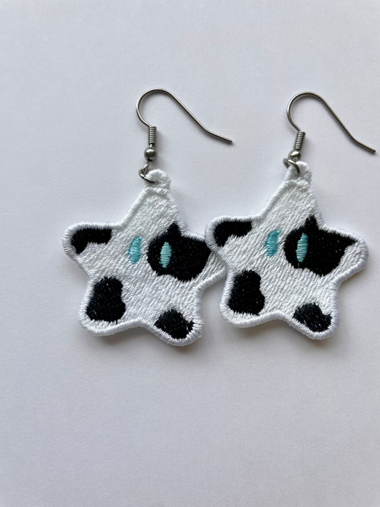 Cow Print Star Freestanding Earring Charm