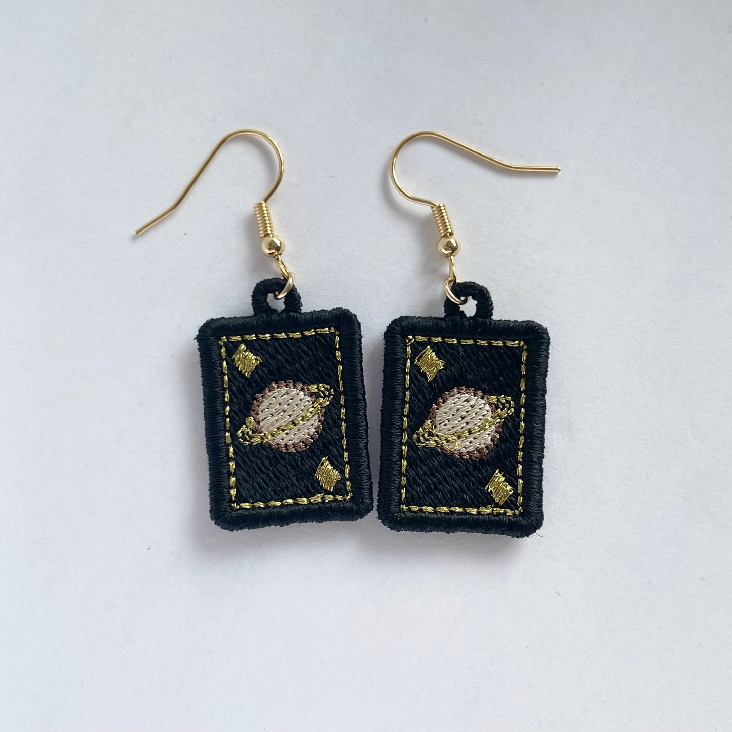 Saturn Card Earrings