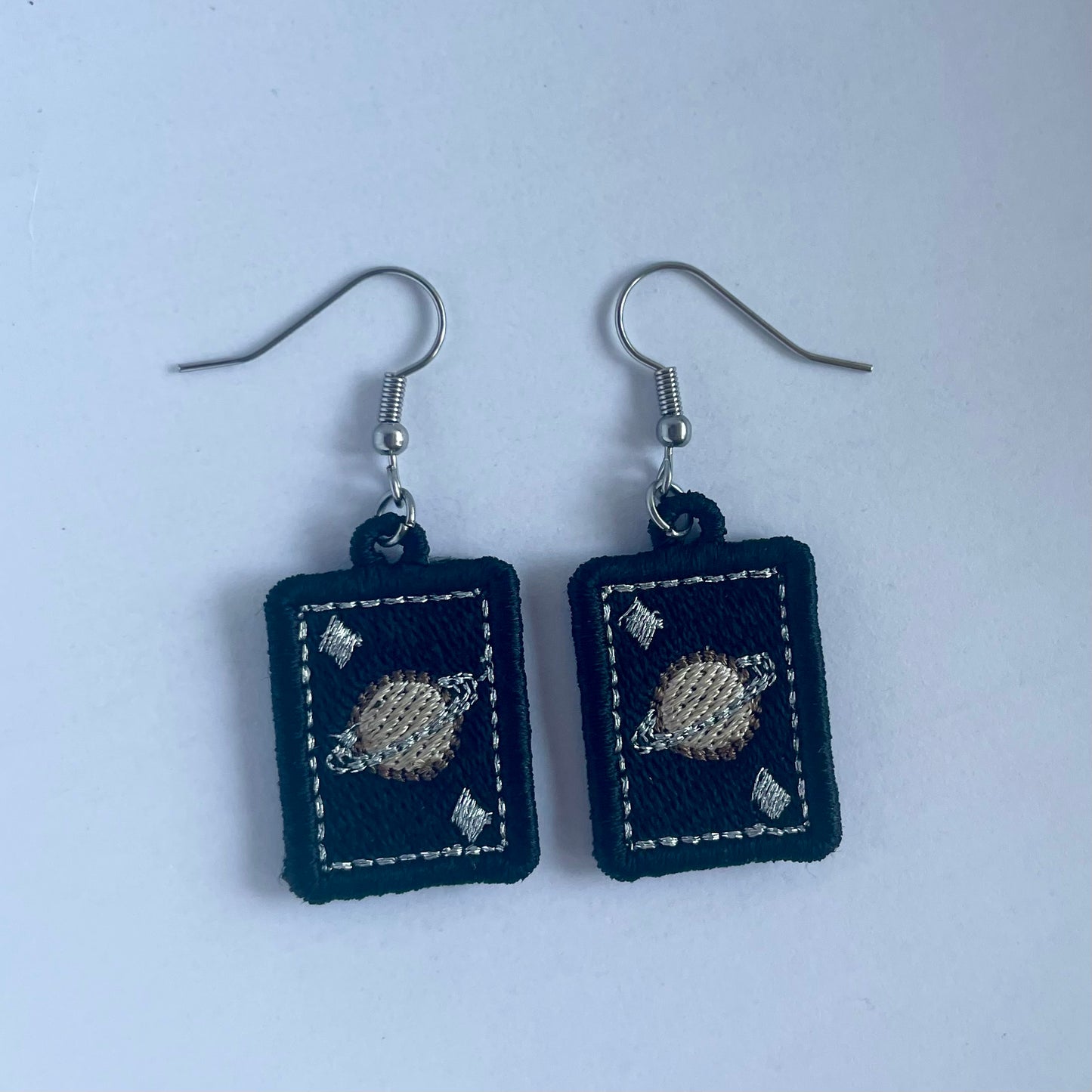 Saturn Card Earrings