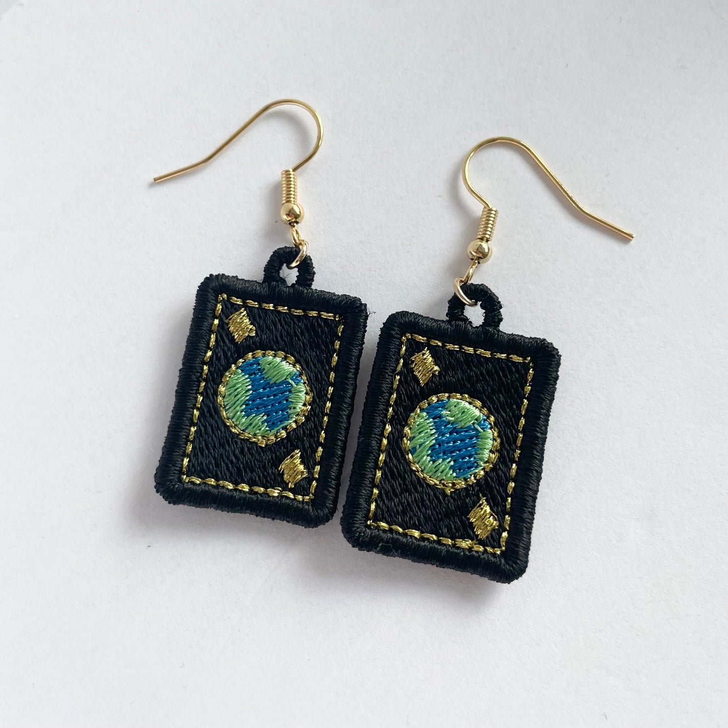 Earth Card Earrings