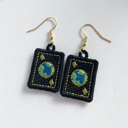Earth Card Earrings