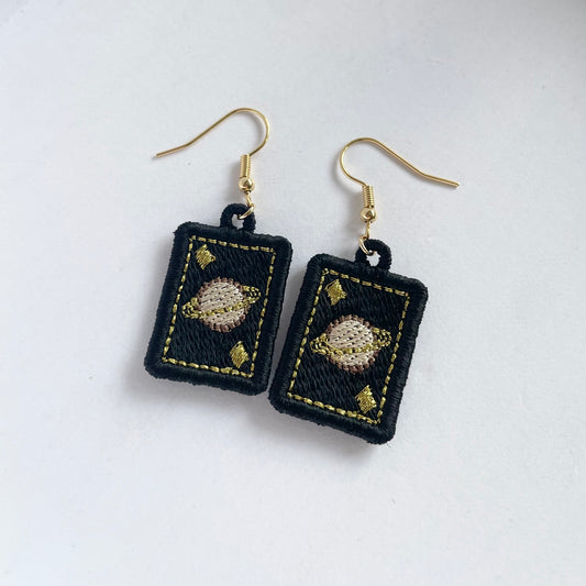 Saturn Card Earrings
