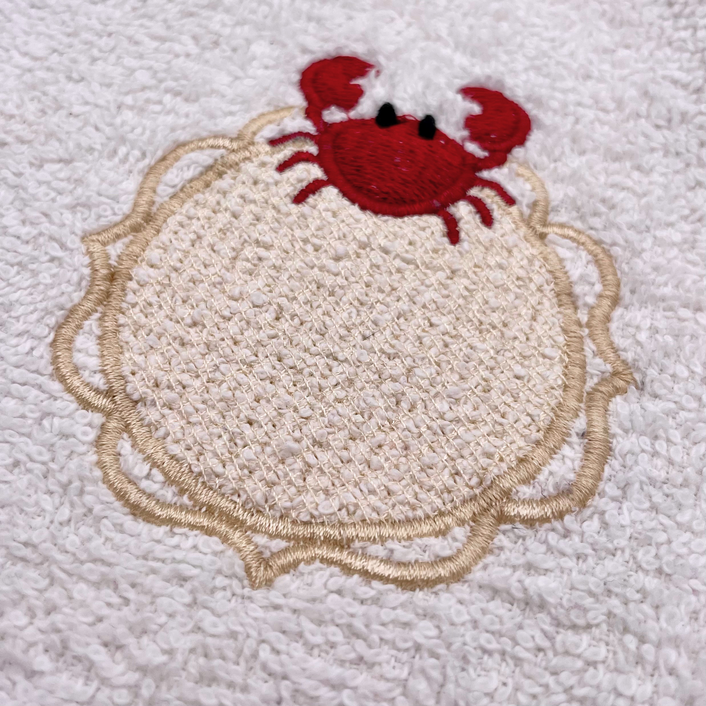 Embossed Crab Monogram Frame