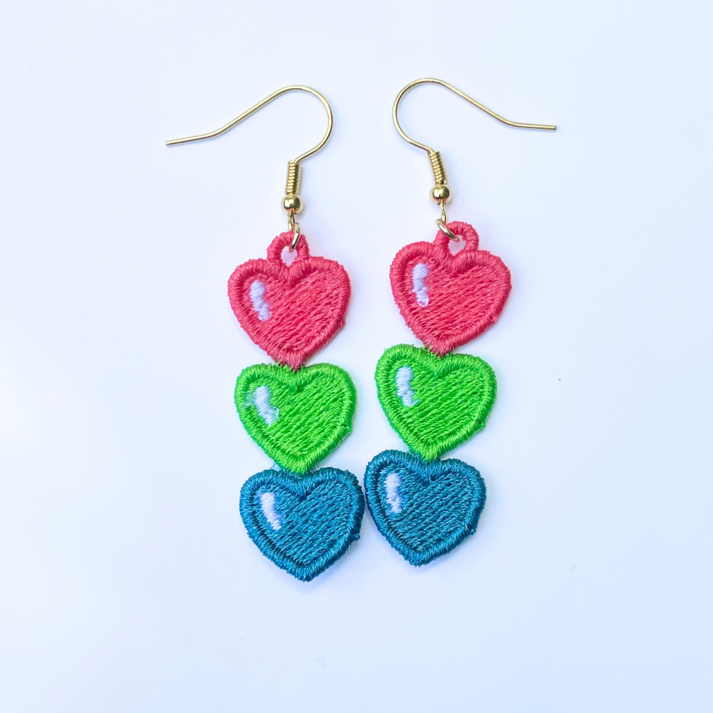 Heart Trio Freestanding Lace Charm