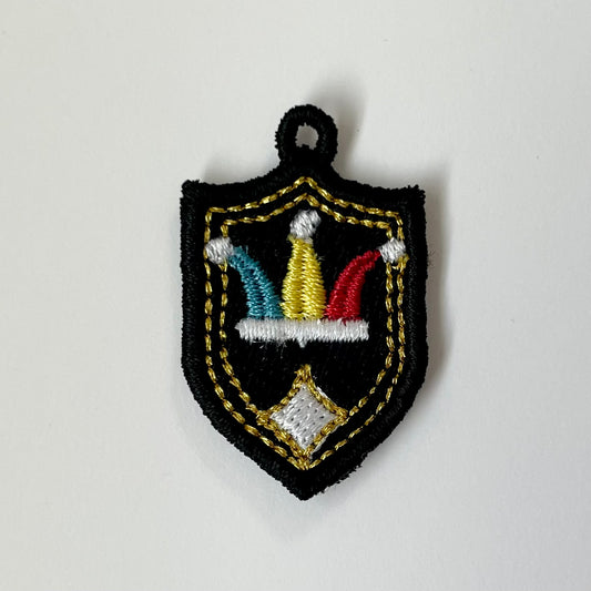 Jester Medieval Shield - Freestanding Charm