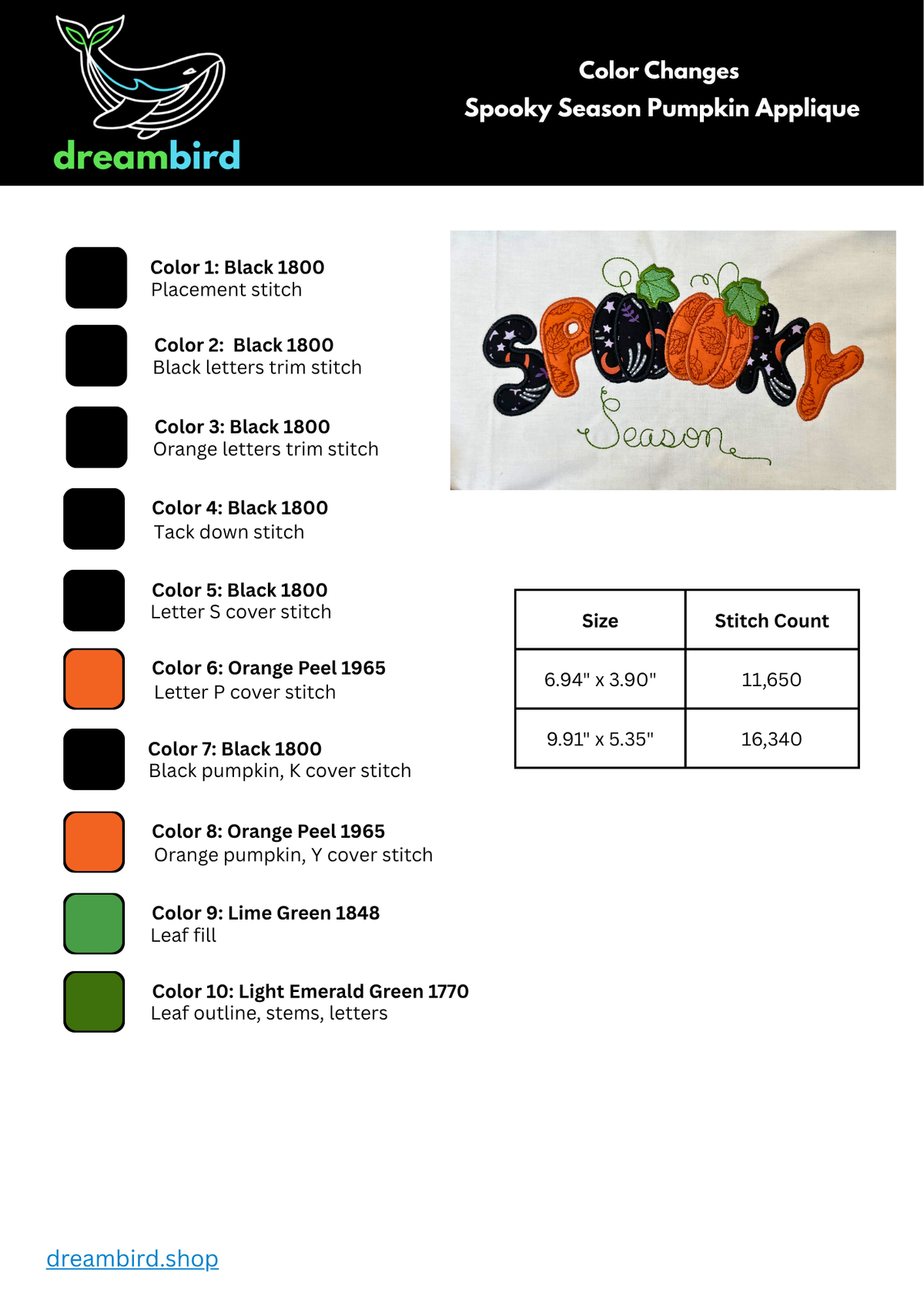 Spooky Season Pumpkins Applique