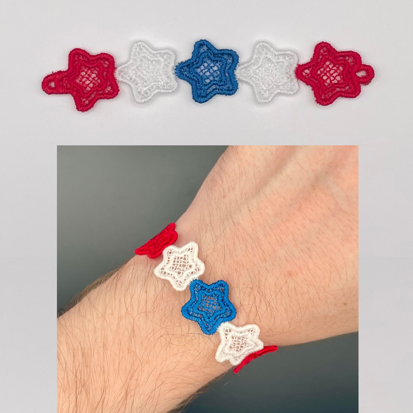 Stars Bracelet Freestanding Lace