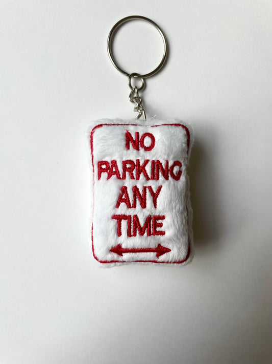 No Parking Sign - Plush Keychain
