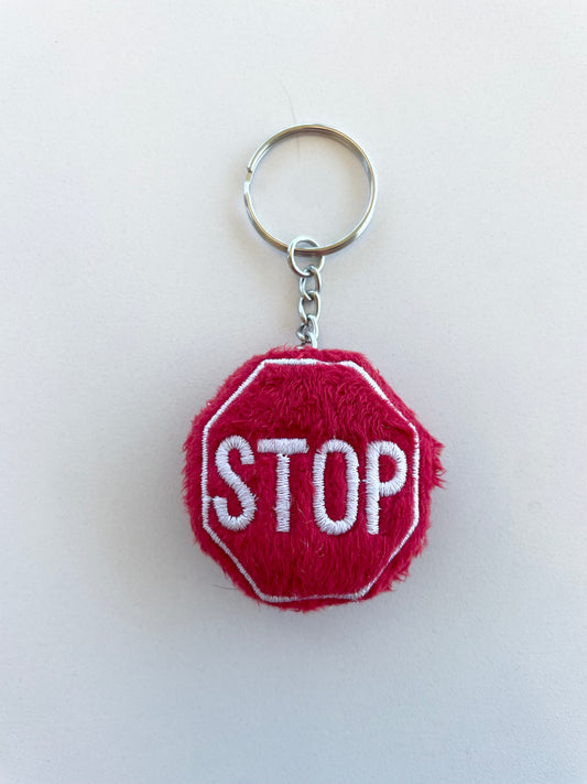Stop Sign - Plush Keychain