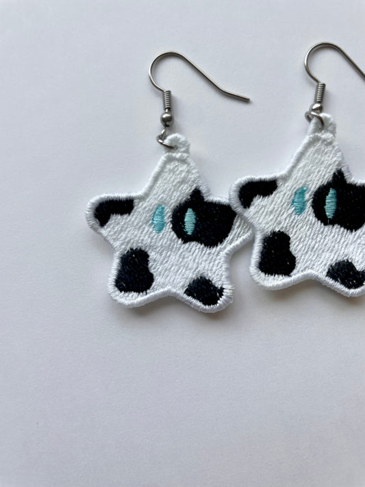 Cow Print Star Freestanding Earring Charm
