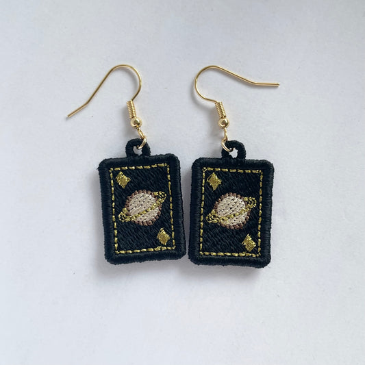 Saturn Card Earrings