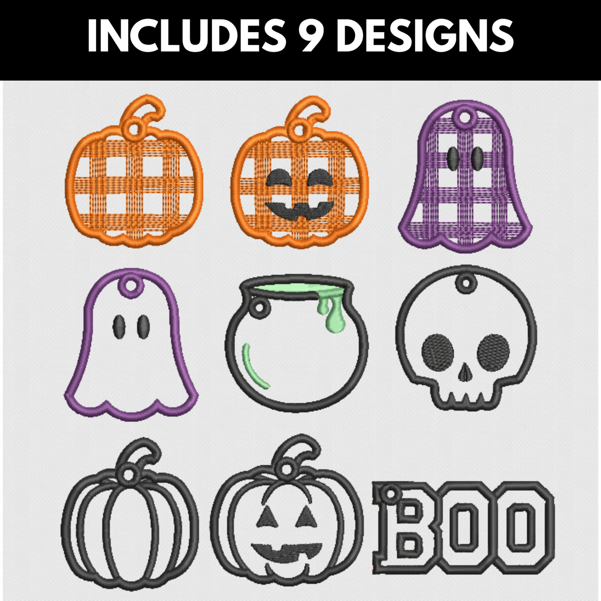 Halloween Bag Tags - Set of 9