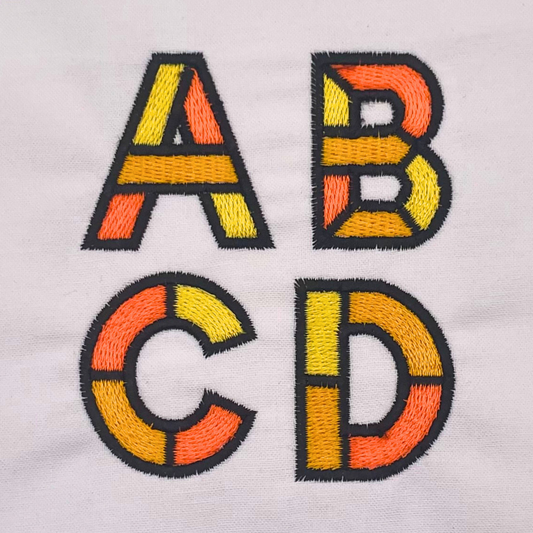 Stained Glass Font (1" - 3.5")