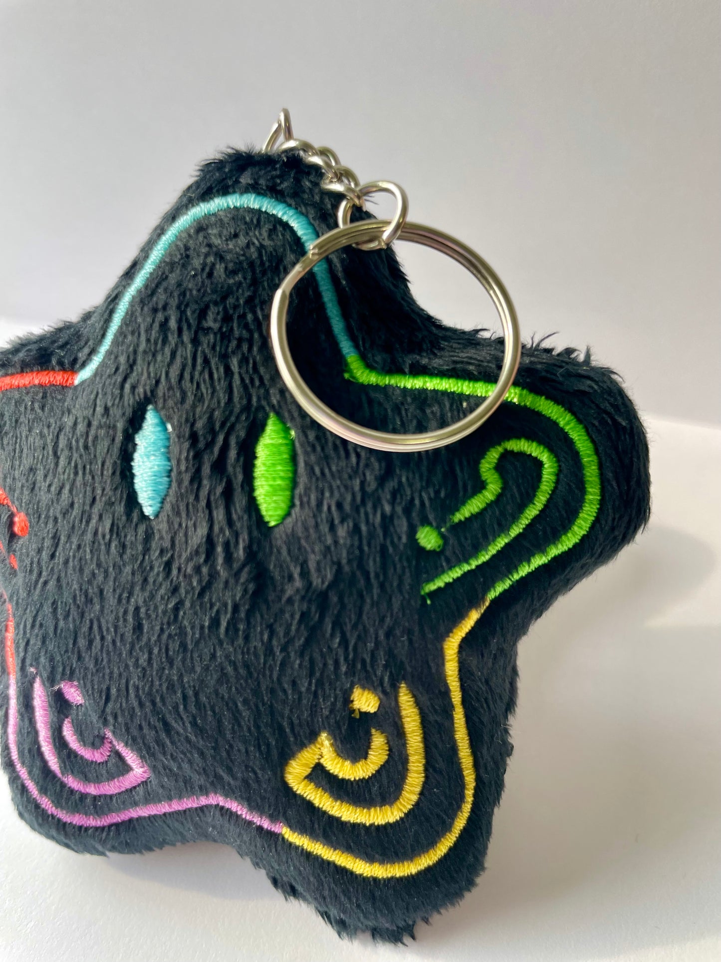 Glitch Star Plush Keychain