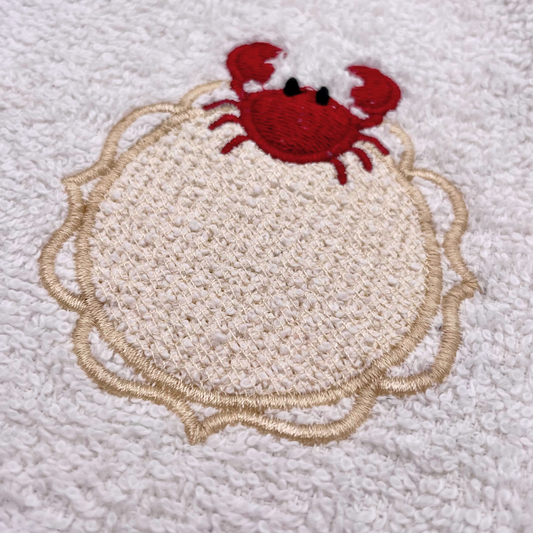 Embossed Crab Monogram Frame