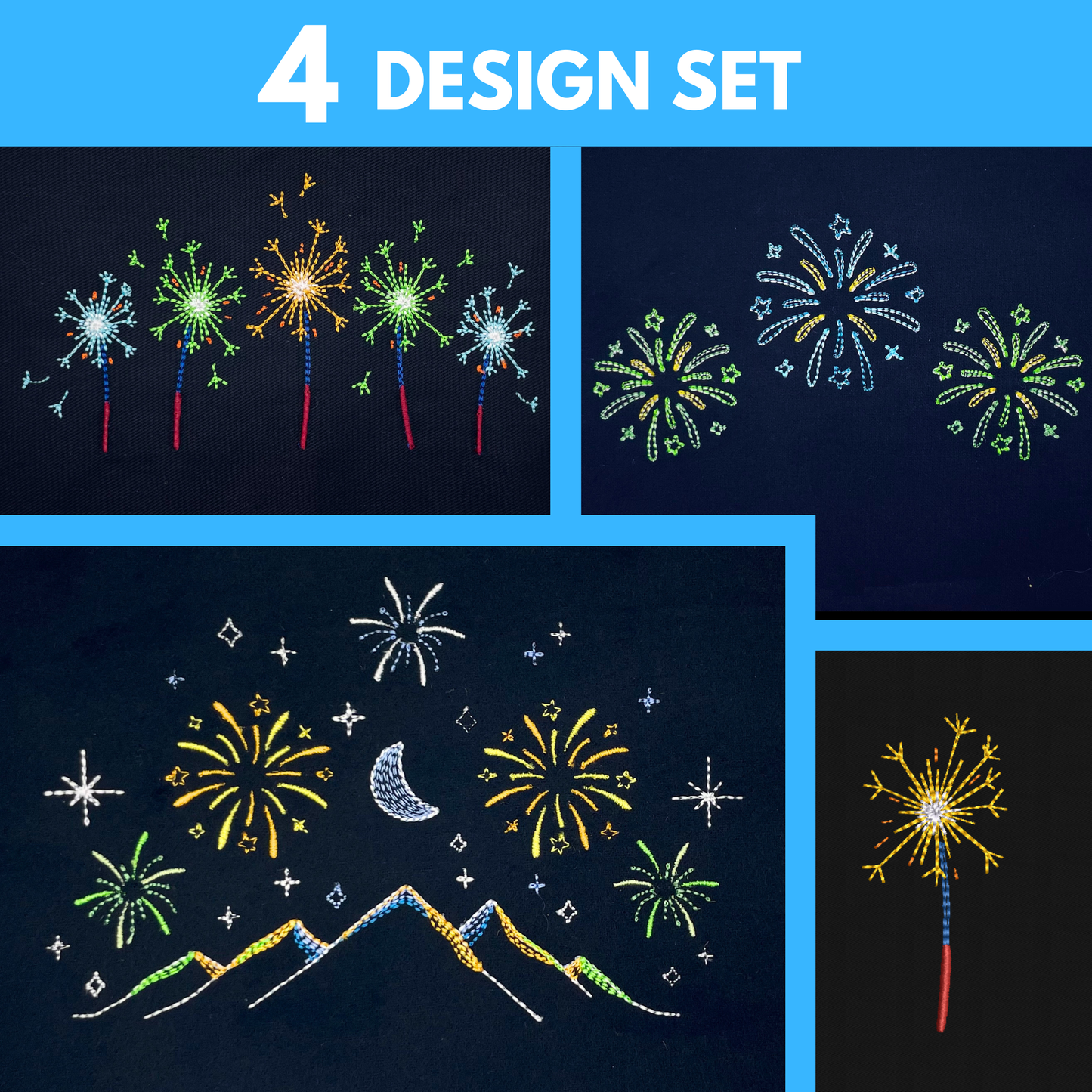 Firework Design Set (Set of 4)