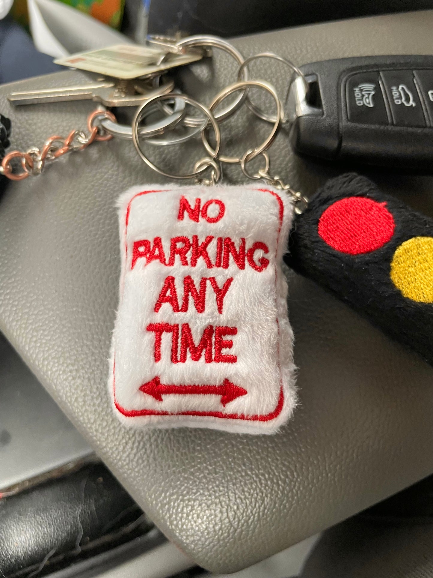 No Parking Sign - Plush Keychain