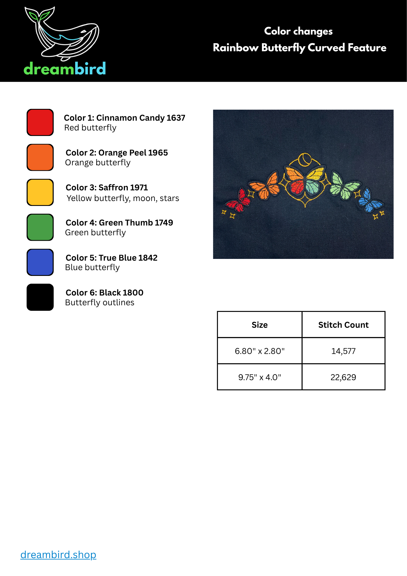 Rainbow Butterfly Curved Border