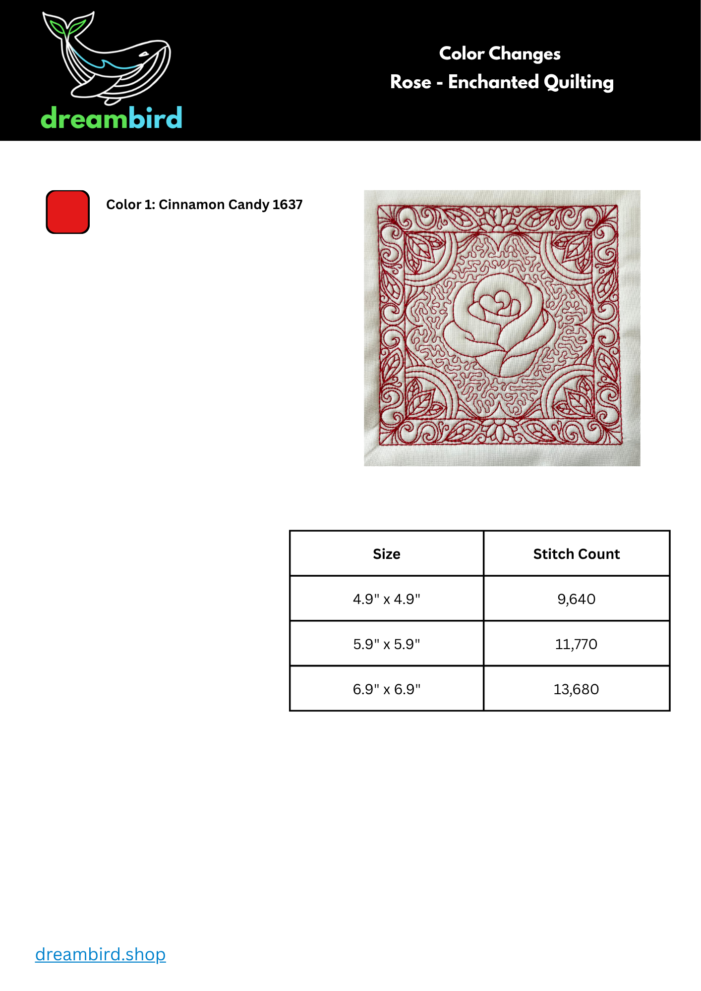 Rose - Enchanted Quilting