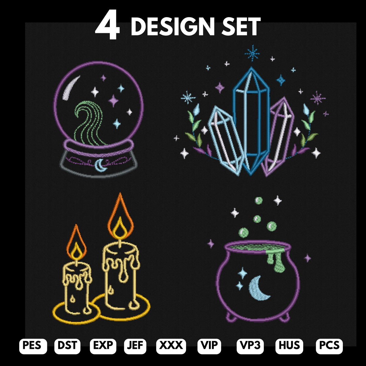 Witchy Scenes Design Set (Set of Four)