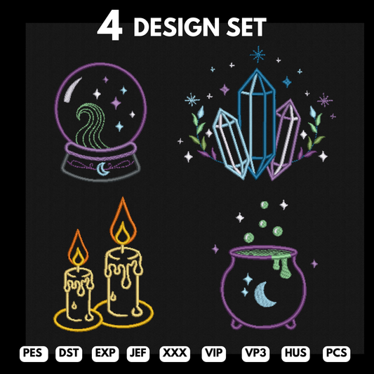 Witchy Scenes Design Set (Set of Four)