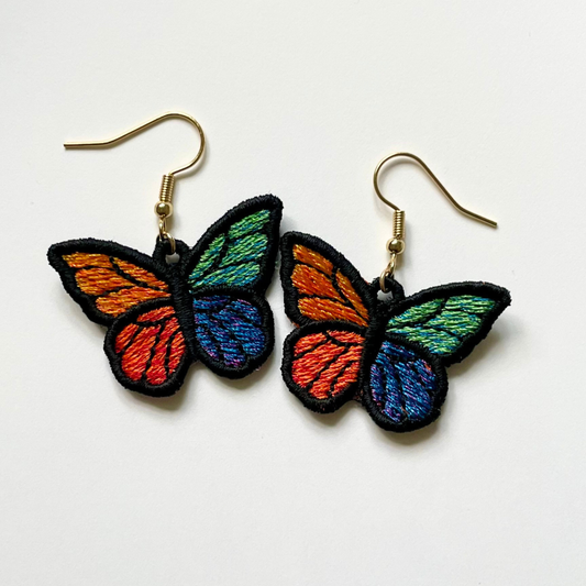 Rainbow Butterfly Freestanding Charm