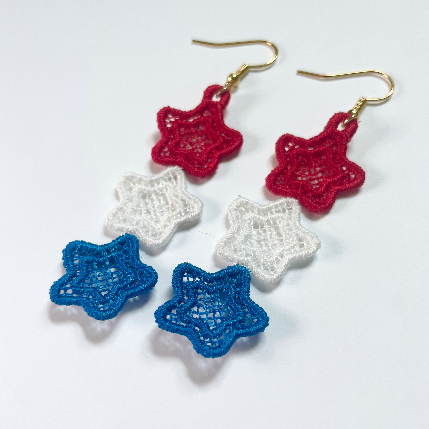 Red White Blue Star Trio Freestanding Charm