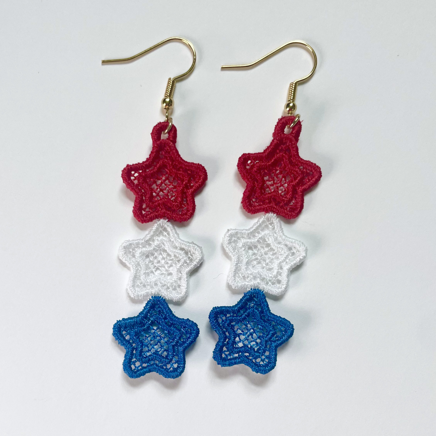 Red White Blue Star Trio Freestanding Charm