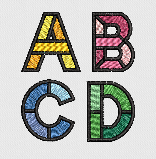 Stained Glass Font (1" - 3.5")